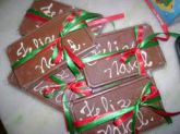 Barras de chocolate Natal