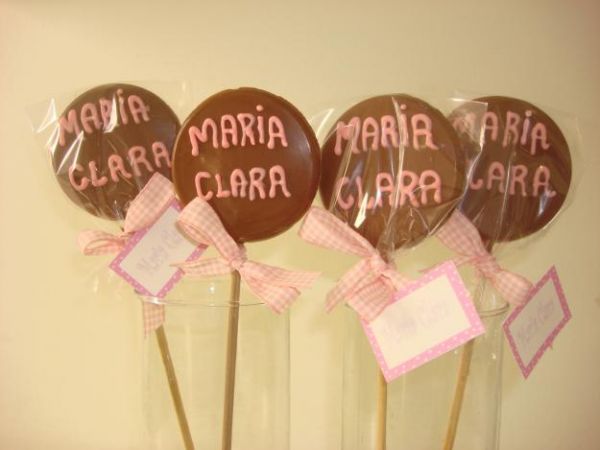 Pirulitos Personalizados de chocolate