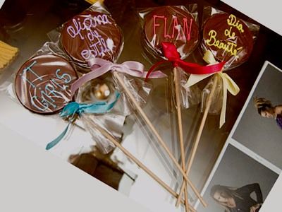 Pirulitos Personalizados de chocolate